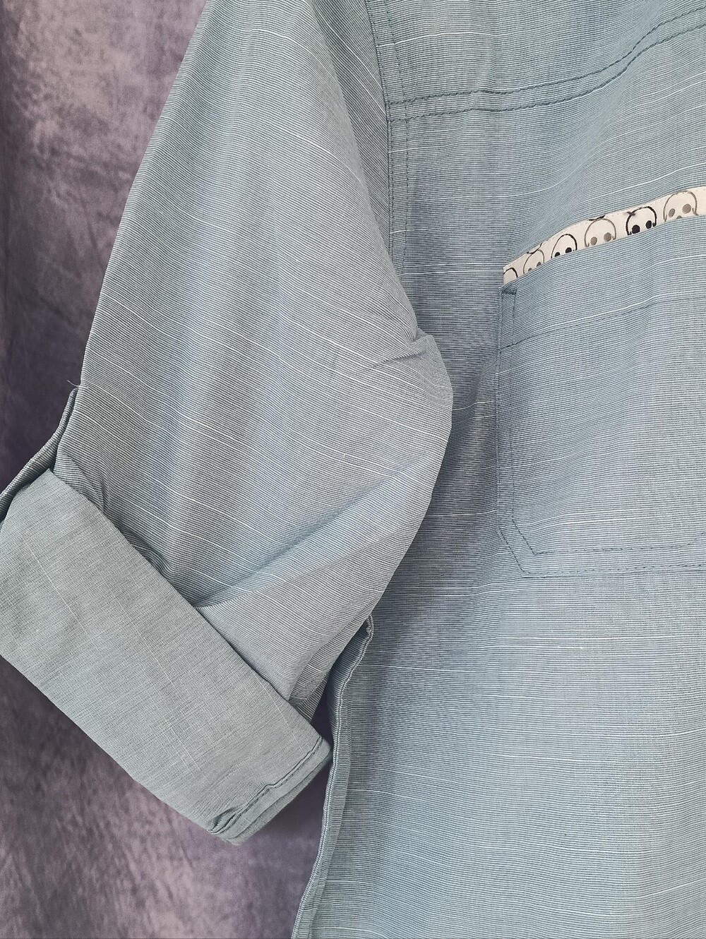 DCBD Drill Clothing Co Boys Skull Trim Button Front Shirt NWT Light Blue - Picture 3 of 8